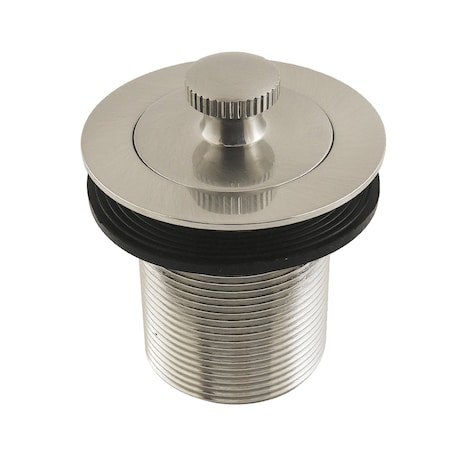 Kingston Brass 112 Lift and Turn Tub Drain with 2 Body Thread, Brushed Nickel DLT20SN